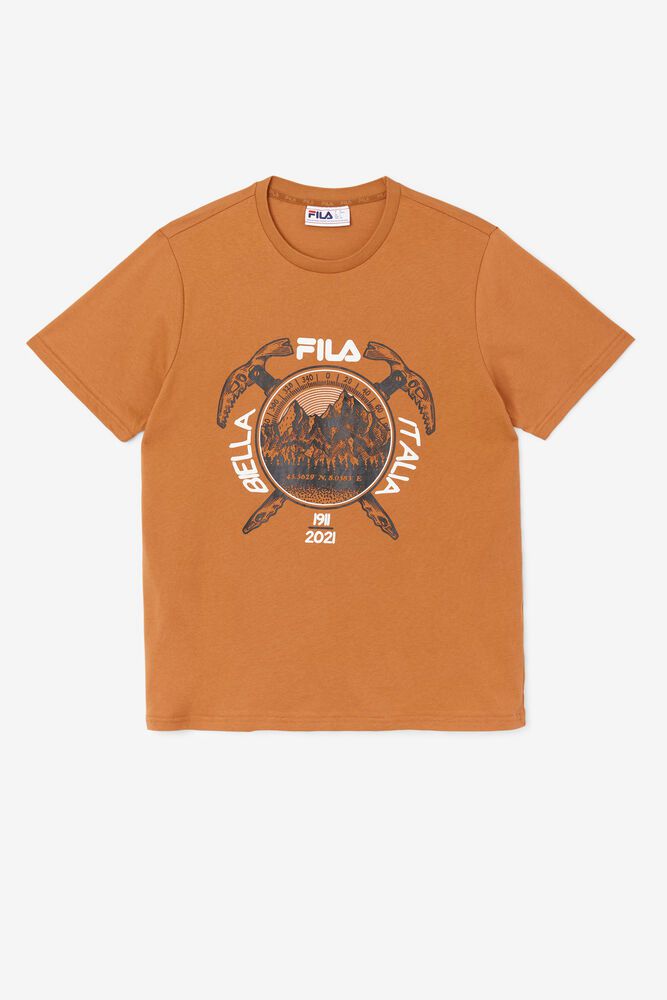 Fila Enem Orange T-Shirt Mens - NZ 93526-UQLY